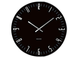 Karlsson Slim Index Mirror Edge Black Clock