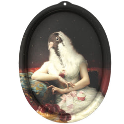 Ibride Galerie De Portraits Rosita Pigeon Oval Tray