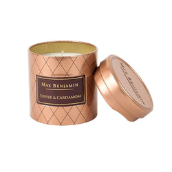 Max Benjamin Coffee & Cardamom Scented Candle in Tin