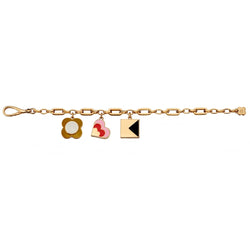 Orla Kiely Mixed Link Chain 3 Charm Bracelet