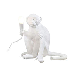 Seletti White Sitting Monkey Lamp