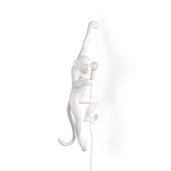 Seletti White Hanging Monkey Lamp
