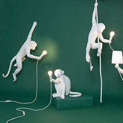 Seletti White Sitting Monkey Lamp