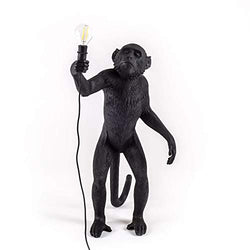 Seletti Black Standing Monkey Lamp