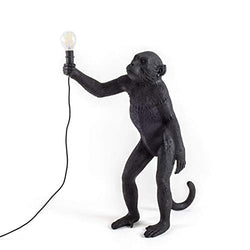 Seletti Black Standing Monkey Lamp