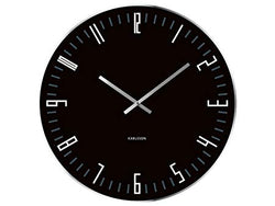 Karlsson Slim Index Mirror Edge Black Clock