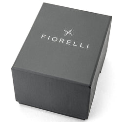 Fiorelli Designer Silver Two Tone Ribbon Teardop Earrings