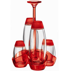 Guzzini Murano Red Cruet Set