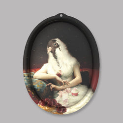 Ibride Galerie De Portraits Rosita Pigeon Oval Tray