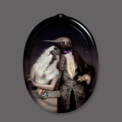 Ibride Galerie De Portraits The Lovebirds Oval Tray