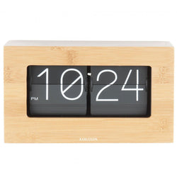 Karlsson Bamboo Boxed Flip Table Clock
