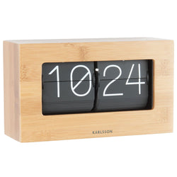 Karlsson Bamboo Boxed Flip Table Clock