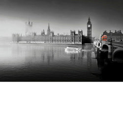 London Fog at Parliment Print