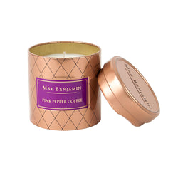 Max Benjamin Pink Pepper Coffee Scented Candle in Tin