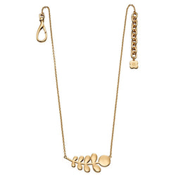 Orla Kiely Designer Yellow Gold Plated Leaf Necklace