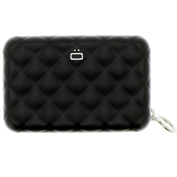 Ogon Quilted Zipper Aluminium Purse