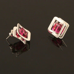 Ostrowski Fuchsia X-Play Stud Earrings