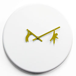 Progetti Time2play Modern White & Green Wall Clock
