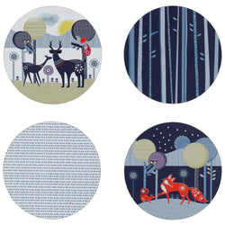Wild & Wolf Folklore 4 Placemats Set