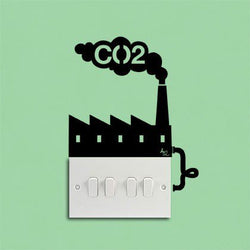 CO2 Factory Reminder Sticker - Double