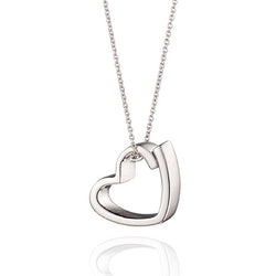 Fiorelli Contemporary Silver Ribbon Heart Pendant